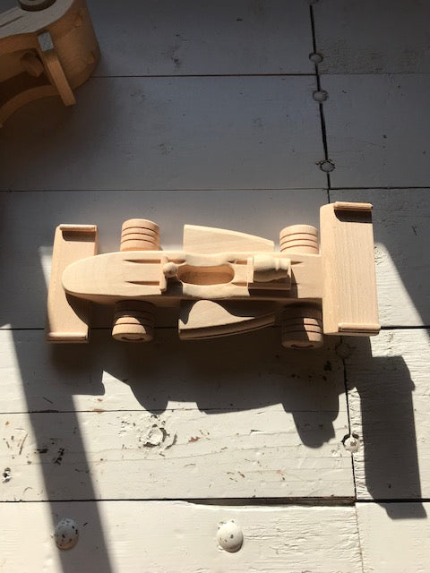 wooden racing car